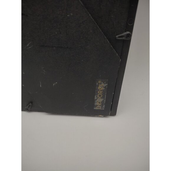 Vintage Dragonfly Frog Toad Pond Swamp Lake Foxtail Black Velvet Framed Painting - Picture 9 of 12